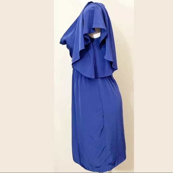 Adrianna Papell Dress 4 Purple Sheath V-neck PERFECT CONDITION - Picture 4 of 7